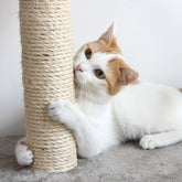PETMAKER Tall Cat Tree Condo with Perches, Scratch Post, and Wheel Toy