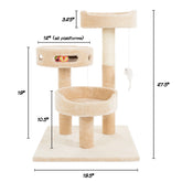 PETMAKER Tall Cat Tree Condo with Perches, Scratch Post, and Wheel Toy